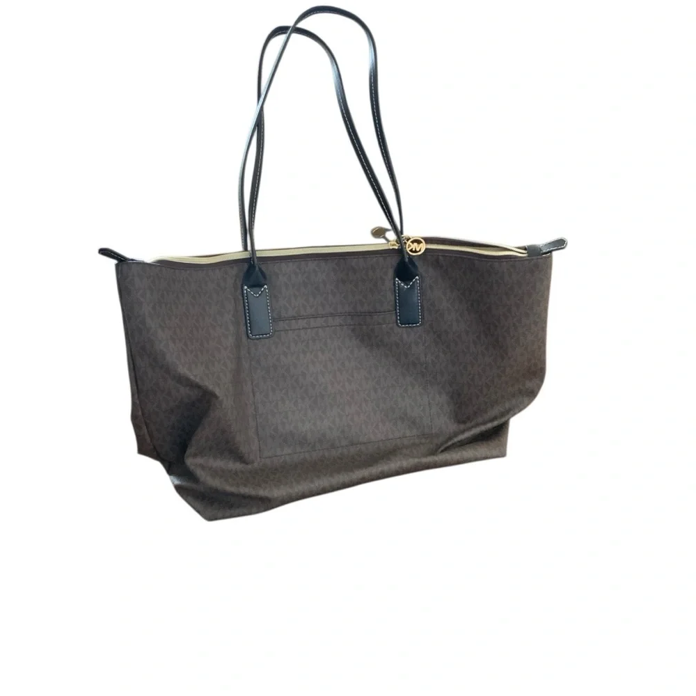 Michael Kors Brown and Black Tote Bag. Large - Picture 3 of 6